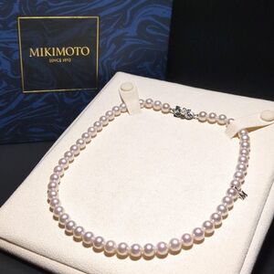 【MIKIMOTO 】あこや真珠 テリ最高 Мチャーム 約7.5-8.0mm 44.5cm ケース付 ミキモト アコヤ ネックレス パール silever 刻印</a></h3>
                        
                        