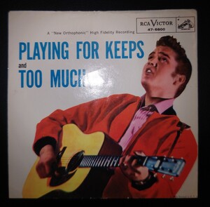 エルヴィスプレスリー オリジナル US盤 シングル Elvis Presley Playing for Keeps 47-6800 エルビス ロカビリー 1956年 レコード 当時物</a></h3>
                        
                        