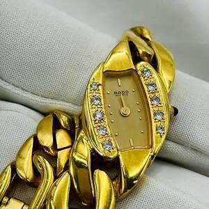 【送料無料】RADO／ラドー　ヴィンテージ ゴールドカラー ブレスレットウォッチ 不動品 レディース腕時計 ラインストーン装飾付き</a></h3>
                        