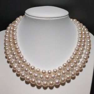 【ロング121cm】アコヤ真珠 7.5-8.0mm ホワイト ネックレス 本真珠 アクセサリー SILVER pearl あこや パール</a></h3>
                        
                        