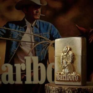 【 特別出品 】 Rare Zippo 1円スタート 未使用 1997年 Marlboro Cowboy Zippo マールボロ カウボーイ ジッポー ChampaneGold T.P.</a></h3>
                        