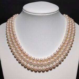 【ロング125cm】アコヤ真珠 6.5-7.0mm ホワイト ネックレス 本真珠 アクセサリー SILVER pearl あこや パール</a></h3>
                        
                        