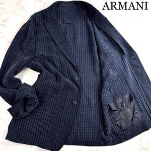 ほぼ未使用◆幻!最高級レザータグ★ジョルジオアルマーニ GIORGIO ARMANI 美光沢凹凸ヘリンボーンテーラードジャケット高伸縮アンコン 紺50</a></h3>
                        
                        
