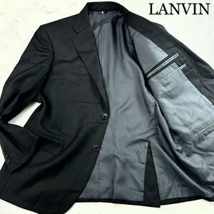 【ほぼ未使用】幻の最高級シルク★稀少XL!! LANVIN ランバン【繊維の宝石】美光沢凹凸清涼テーラードジャケット 伸縮 圧巻美色艶ブラック黒</a></h3>
                        
                        