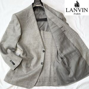 【未使用級】完全最高級♪ シルク＆リネン混ウール LANVIN ランバン【まばゆい光沢】シャイニー ジャケット 幻級 激レア♪ XL程度 シルバー</a></h3>
                        
                        