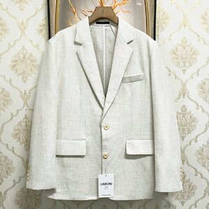 高級EU製＆定価7万◆UABONI*Paris*テーラードジャケット*ユアボニ*パリ発◆リネン混 通気 ソフト 無地 ブレザー ビジネス 紳士 通勤 2XL</a></h3>
                        