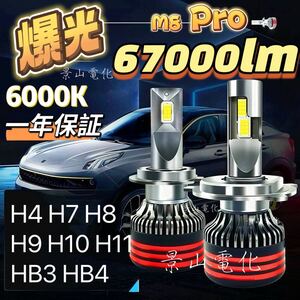 LED ヘッドライト 6000K 最新型 バルブ フォグランプ 車 Hi/Lo トヨタ ホンダ 日産 車検対応 白 H3 H4 H7 H8 H9 H10 H11 H16 HB3 HB4 #MP1</a></h3>
                        