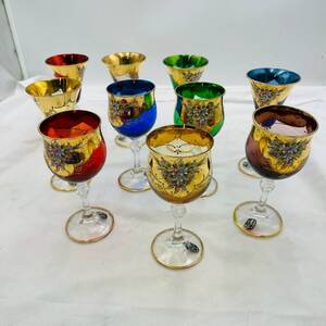 【送料無料】MINOLI 24KT Gold Glass Set 金彩装飾 グラス10点セット 箱付き</a></h3>
                        