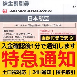 毎日24時間 1分で通知 コードだけでなく画像も通知で安心 JAL 株主優待券 1枚〜 2025年11月末 2枚3枚4枚5枚6枚7枚8枚9枚 日本航空 JL111</a></h3>
                        