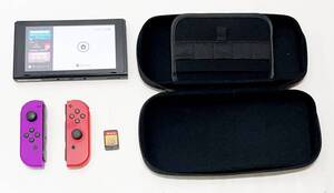 【簡易動作チェックのみ 訳ありジャンク品】Nintendo Switch 任天堂 スイッチ 本体 Joy-Con 本体ケース ソフト1本セット ※その他欠品 </a></h3>
                        
                        