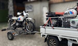 折りたたみ式 コンパクトバイク積載トレーラー（超コンパクト台車に乗せて保管可能！）大型バイク簡単積載 </a></h3>
                        
                        