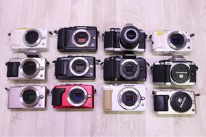 Olympus 【本体12台+レンズ1本】　【動作未確認ジャンク扱】【部品取り 】　ミラーレス一眼カメラ　</a></h3>
                        