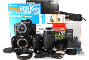 ◆初心者入門＆付属品多数 Canon キャノン EOS Kiss N 超望遠Ｗズームレンズセット</a></h3>
                        
                        