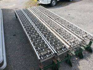 福岡〜 3ｍ 8台セット トーヨーカネツ トーヨーラピスタンコンベヤー アルミ製 ローラーコンベア コンベヤ　中古 305cm × 8台</a></h3>
                        
                        