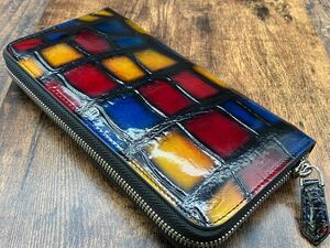 1円 極上 シャム 宝石革 パティーヌ 実物撮影 クロコダイル 長財布 ラウンドファスナー メンズ財布 ワニ革 一枚革 腹革 小銭入れあり 新品</a></h3>
                        