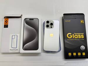 【超美品】iphone 15 pro　256GB　ホワイトチタニウム　</a></h3>
                        