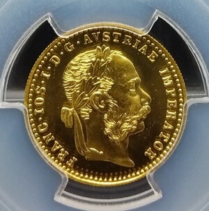 【高鑑定!! PCGS MS67】1915年 オーストリア １ダカット金貨 フランツヨーゼフ?世 リストライク アンティークコイン</a></h3>
                        
