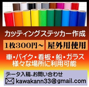 カッティングステッカー作成</a></h3>
                        