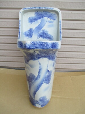 ■TA53■小便器/陶器製/大正から昭和期/松の絵柄入り/窯傷あり</a></h3>
                        
                        
