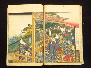 江戸時代 挿絵 和本(6『美人今様錦』色摺り 絵入り 江戸期　　　　　　検)古書古文書木版画かわら版浮世絵草双紙北斎広重国芳</a></h3>
                        
                        