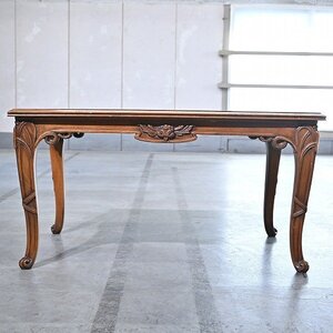 イタリア製 Medea センターテーブルb ウォルナットバール材 リビング 机 コーヒー リビング 彫刻 猫脚 アールヌーボー</a></h3>
                        
                        