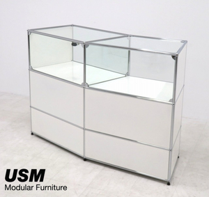 ★rass7★展示品★USMハラー★hhstyle★対面★受付★カウンター★キャビネット★ショップ★店舗什器★ガラス★ショーケース★飾り棚★</a></h3>
                        
                        