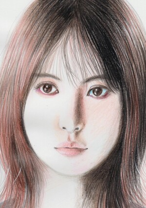 オリジナル　手描きイラスト　透明水彩　女の子　少女　ファンアート　似顔絵　美人画　Ａ5サイズ　Dr.アシュラ　松本若菜</a></h3>
                        
