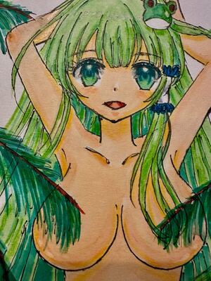 手描きイラスト 同人手描きイラスト　東方project 東風谷　早苗</a></h3>
                        