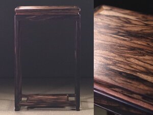 ∇花∇指物師の美意識が冴える黒柿香炉台 花台 黒柿孔雀杢 洒脱な逸品</a></h3>
                        
                        
